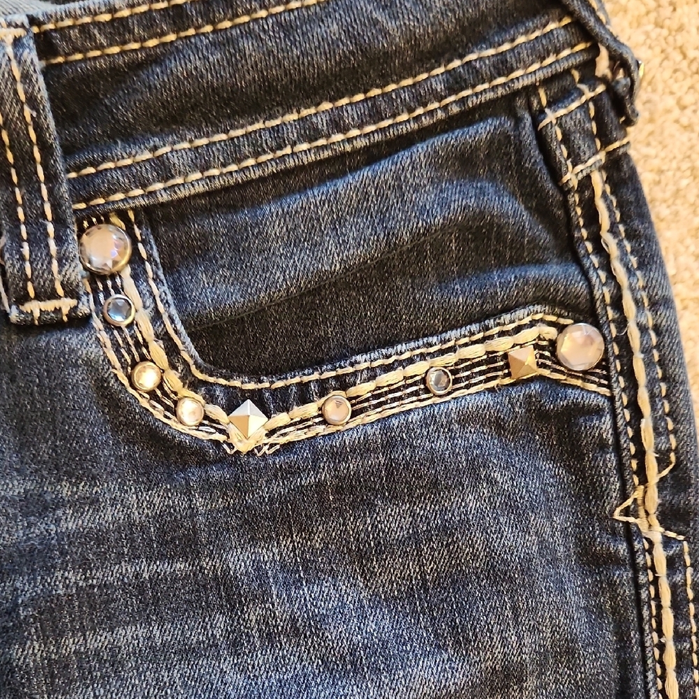 Ariat Turuoise Blue Women's Studded Denim Jeans 26R - Picture 5 of 14